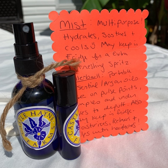 castle beauty dailies Other - Soothing Aromatherapy mist and rollerball/small bath: organic